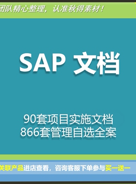 SAP项目案例蓝图实施案例中大型项目实施资料 各行业管理咨询案例
