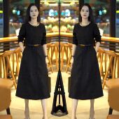 轻熟风优雅女装 收腰显瘦遮肉女士优雅连衣裙 网红爆款 时髦冬季 新款