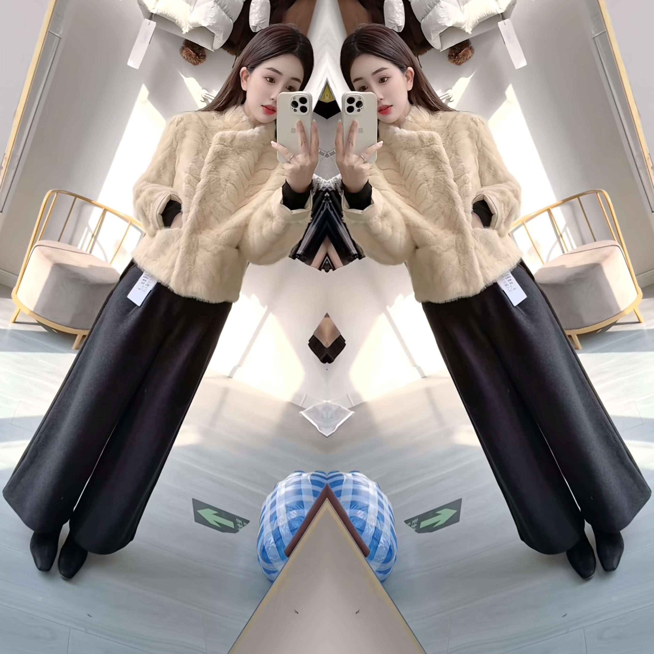 百搭短款显瘦毛毛设计女神范外套