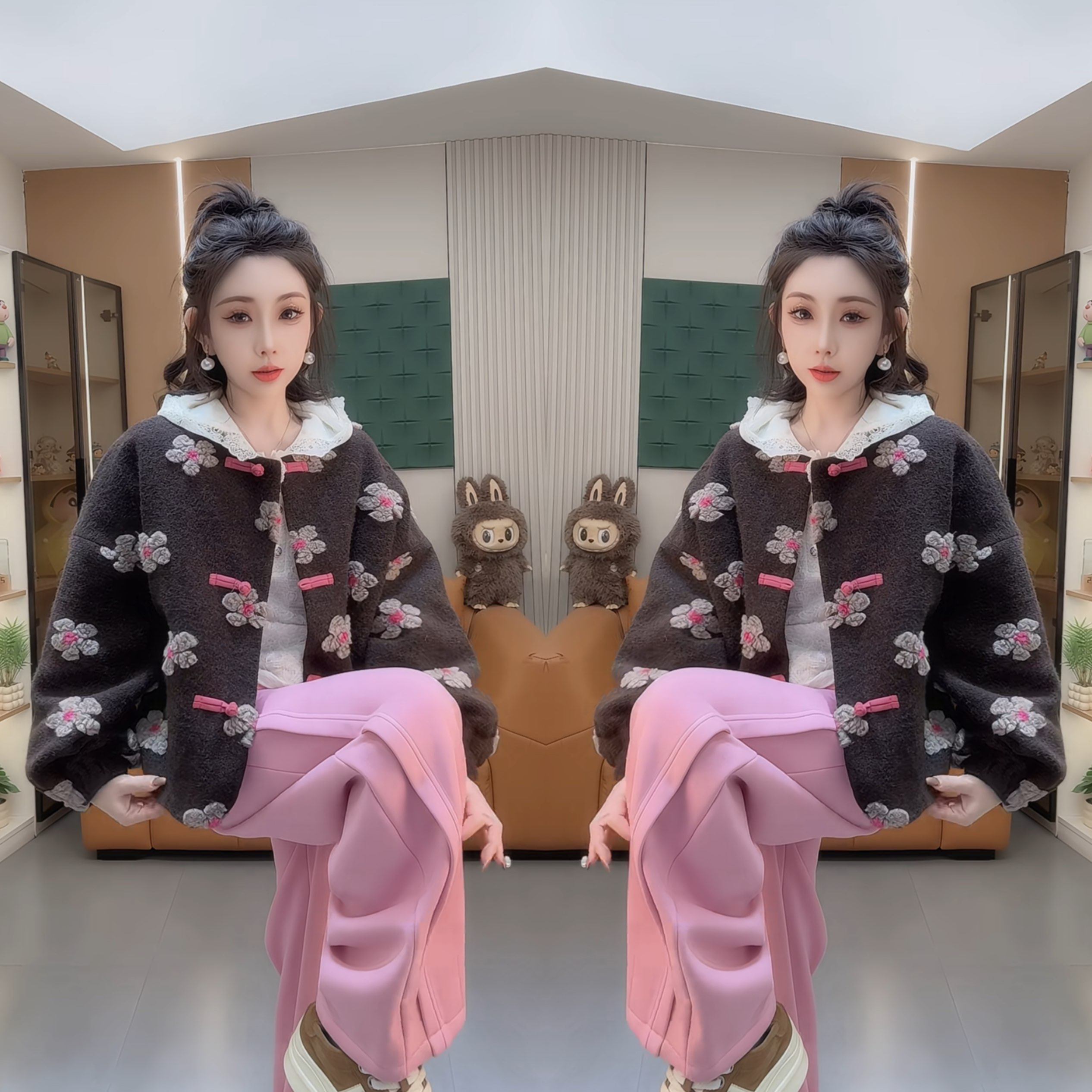 抖音网红爆款高级感冬季新款气质韩版温柔花朵设计感短款长袖外套,女装/女士精品,上衣,淘宝优惠券,粉丝福利购,淘宝优惠卷