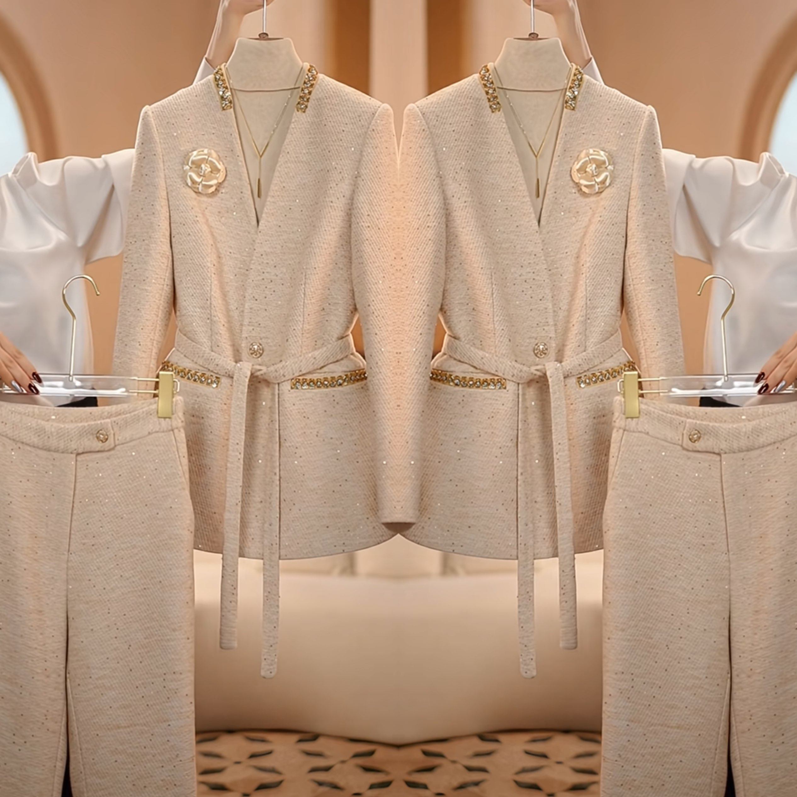 欧洲站轻奢高级感冬季新款洋气减龄西装爆款两件套外套搭配裤子潮,女装/女士精品,上衣,淘宝优惠券,粉丝福利购,淘宝优惠卷