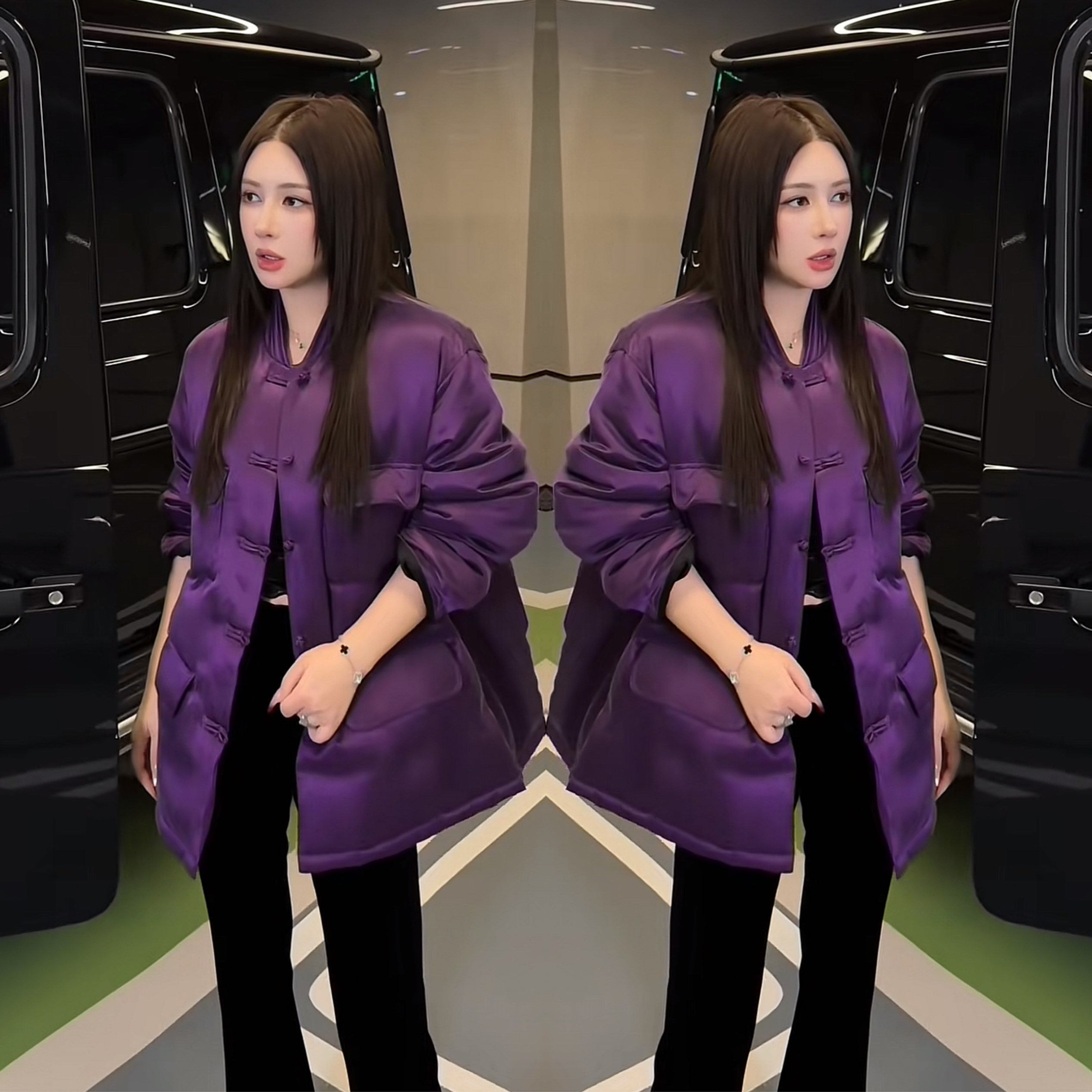 欧货网红爆款高级感紫色洋气减龄时髦宽松重工气质复古百搭外套女,女装/女士精品,上衣,淘宝优惠券,粉丝福利购,淘宝优惠卷