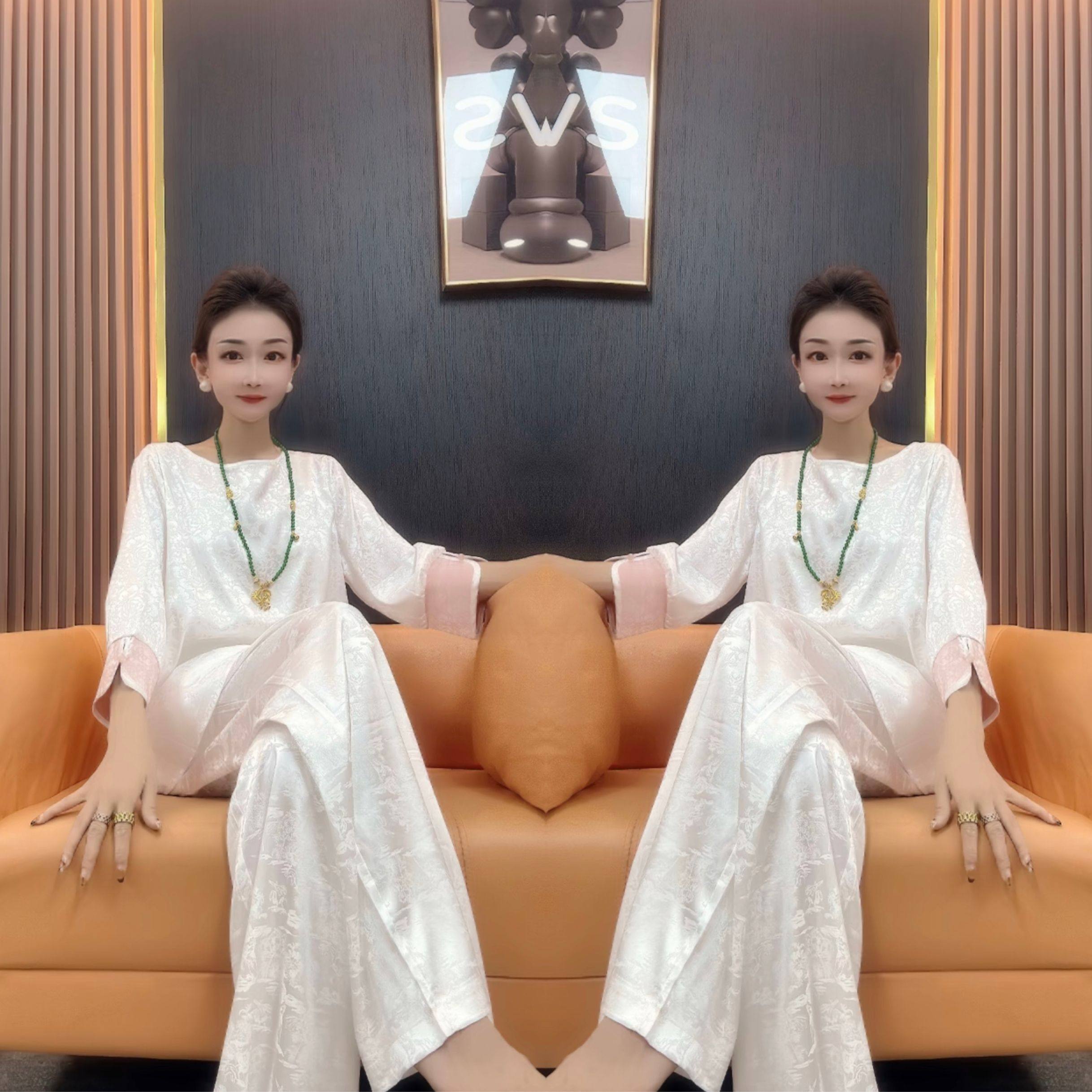 中国风网红爆款两件套2023年夏季新款气质套头撞色袖上衣+阔腿裤,女装/女士精品,时尚套装,淘宝优惠券,粉丝福利购,淘宝优惠卷