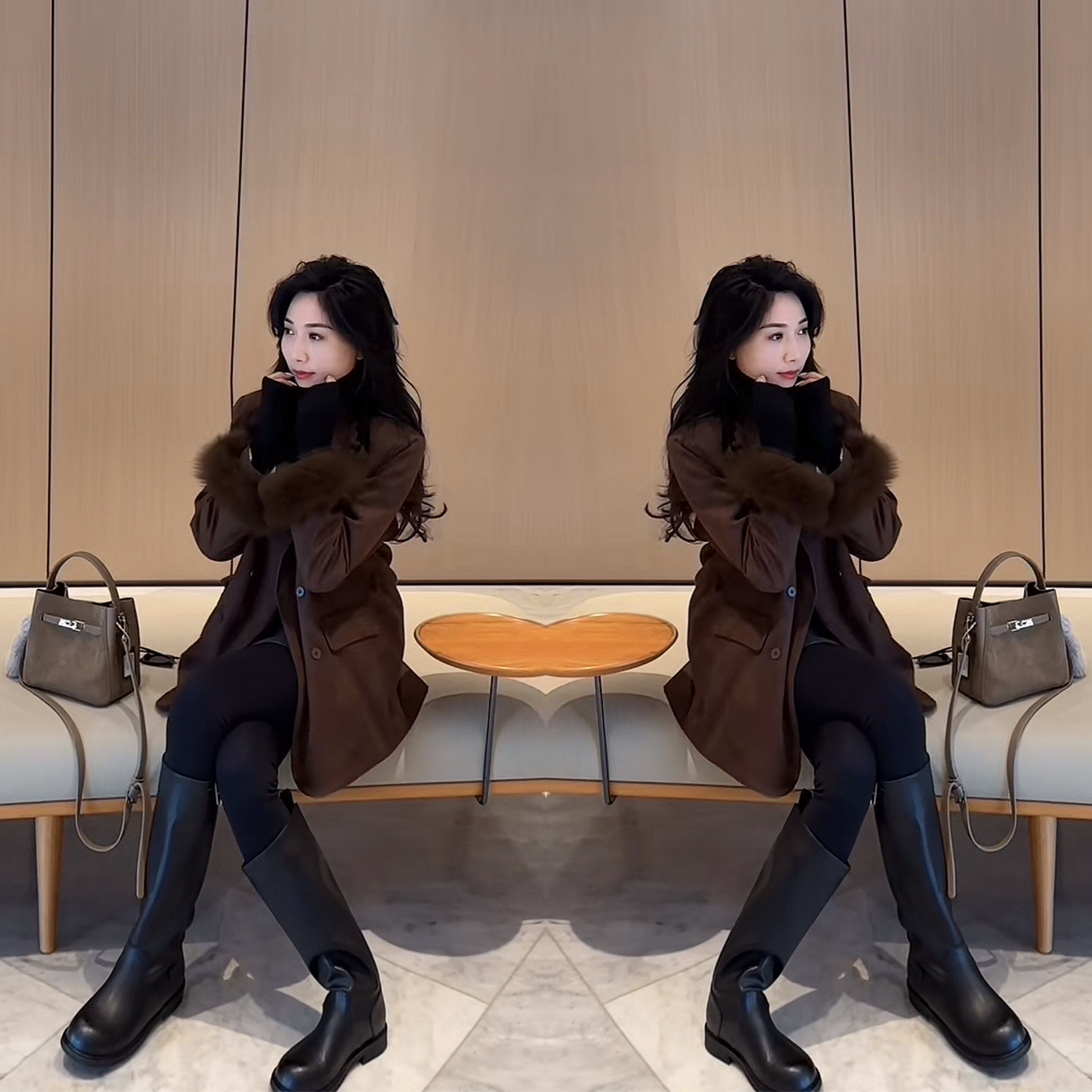 冬季新款宽松气质时髦优雅中长款百搭洋气毛毛袖遮肉女士西装外套,女装/女士精品,上衣,淘宝优惠券,粉丝福利购,淘宝优惠卷