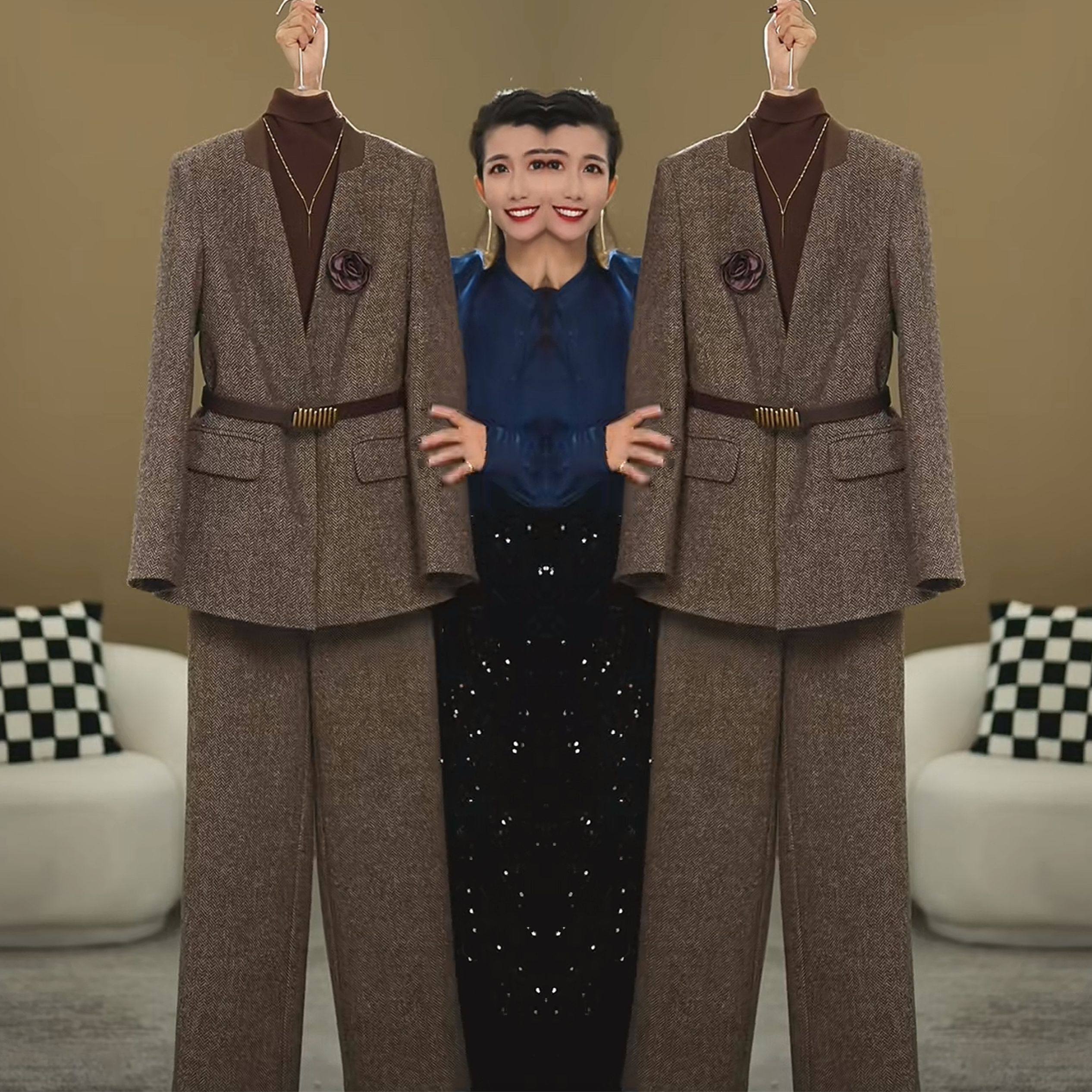 轻熟风高级优雅气质时尚冬季新款潮流收腰显瘦西服外套搭配阔腿裤,女装/女士精品,时尚套装,淘宝优惠券,粉丝福利购,淘宝优惠卷