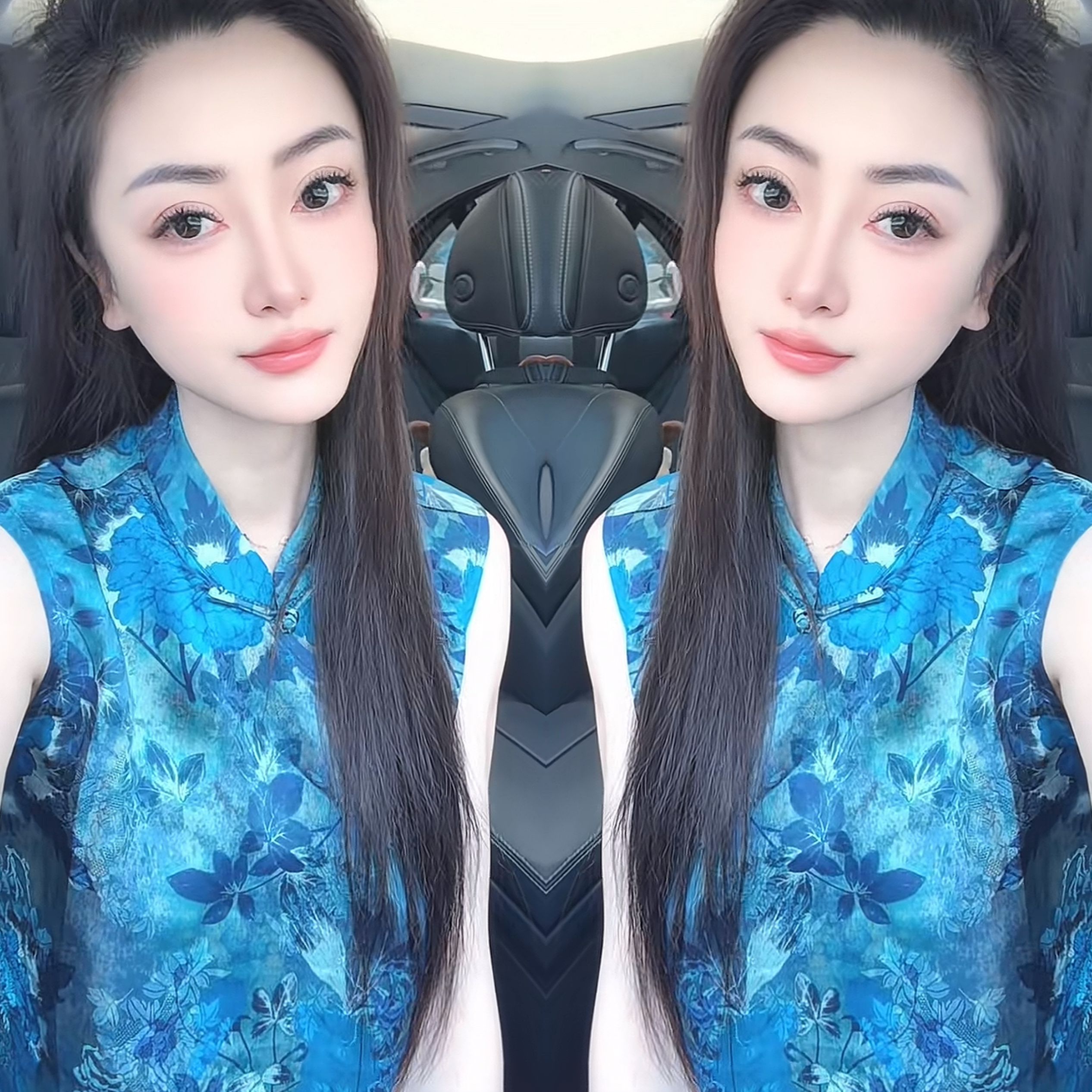 复古新中式印花无袖遮肉女士上衣