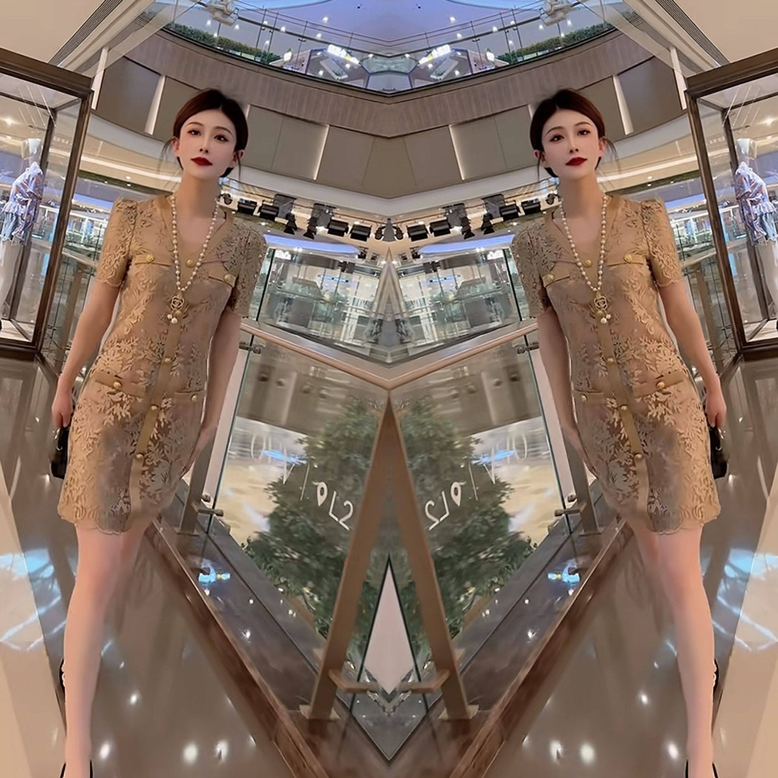 网红爆款轻奢女装时髦洋气减龄提花中长款遮肉显瘦减龄遮肉连衣裙,女装/女士精品,连衣裙,淘宝优惠券,粉丝福利购,淘宝优惠卷