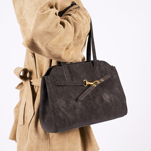 大容量复古牛皮托特腋下包