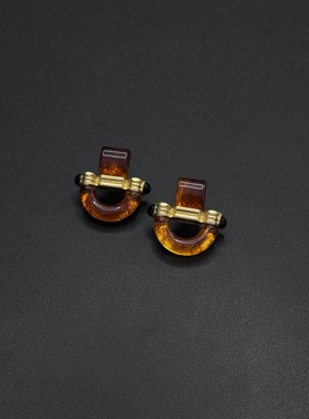 银针美拉德气质高级感耳环欧美复古耳钉法式复古时尚耳饰P10857