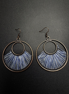 Vintage古着设计感古早风独特小众耳饰P60460