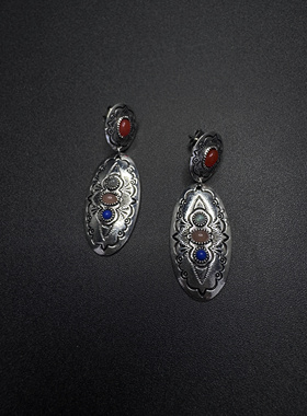 Vintage古著设计感古早风独特设计小众耳饰F41302