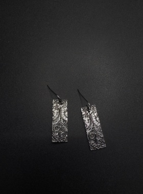 Vintage古着设计感古早风独特小众耳饰复古耳饰P72156