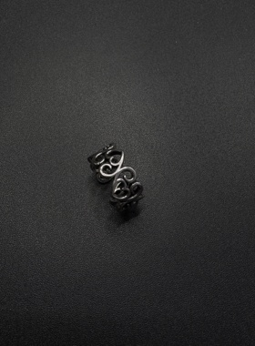 Vintage古着十字架爱心戒指女小众设计轻奢时尚个性戒指P72657