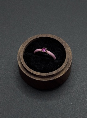 多巴胺彩色锆石戒指女夏天轻奢气质叠戴食指戒小众设计指环P10553