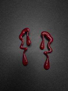 Vintage 古著设计感古早风不规则耳钉 style