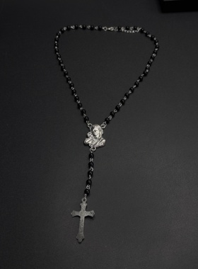 暗黑系甜酷少女长款项链女蝙蝠毛衣链个性设计感项链R22105