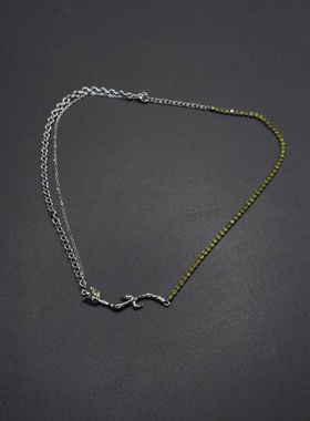 淡黄色项链小众设计感百搭时尚配饰冷淡风个性简约饰品R80251