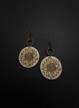 Vintage古着设计感古早风独特小众耳饰复古镂空耳环P71459