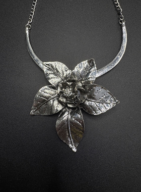 New Vintage 古著 设计感小众Big flowers 项链