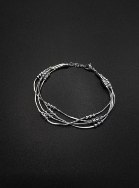 Vintage古着设计感古早风独特小众手链复古手链P82756