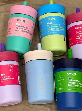 Owala Kids Tumbler 12OZ 304不锈钢保温杯运动杯吸管杯水壶防漏