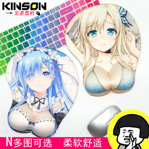 日本动漫3d立体美女dva鼠标垫