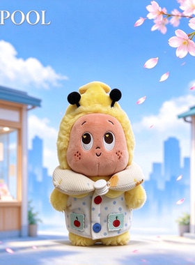 日本SRPOOL星星人樱桃睡枕小丑波点衣服小布丁蜜蜂毛绒玩偶挂件