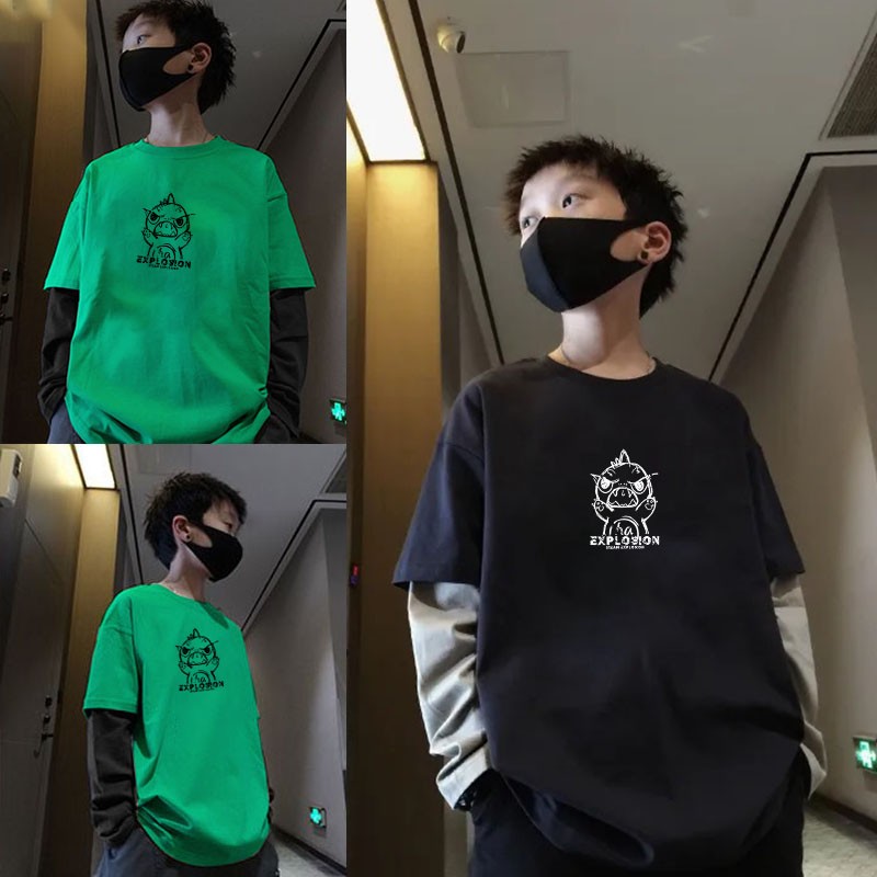 男童春秋假两件长袖T恤2026款