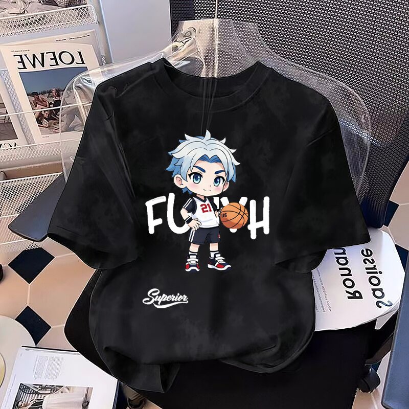 男童扎染时尚短袖夏季2026新款中大童男孩夏装帅气潮酷百搭上衣