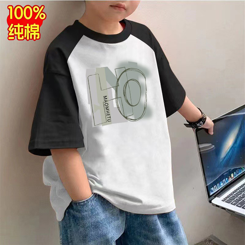 纯棉男童夏款短袖T恤宽松亲肤
