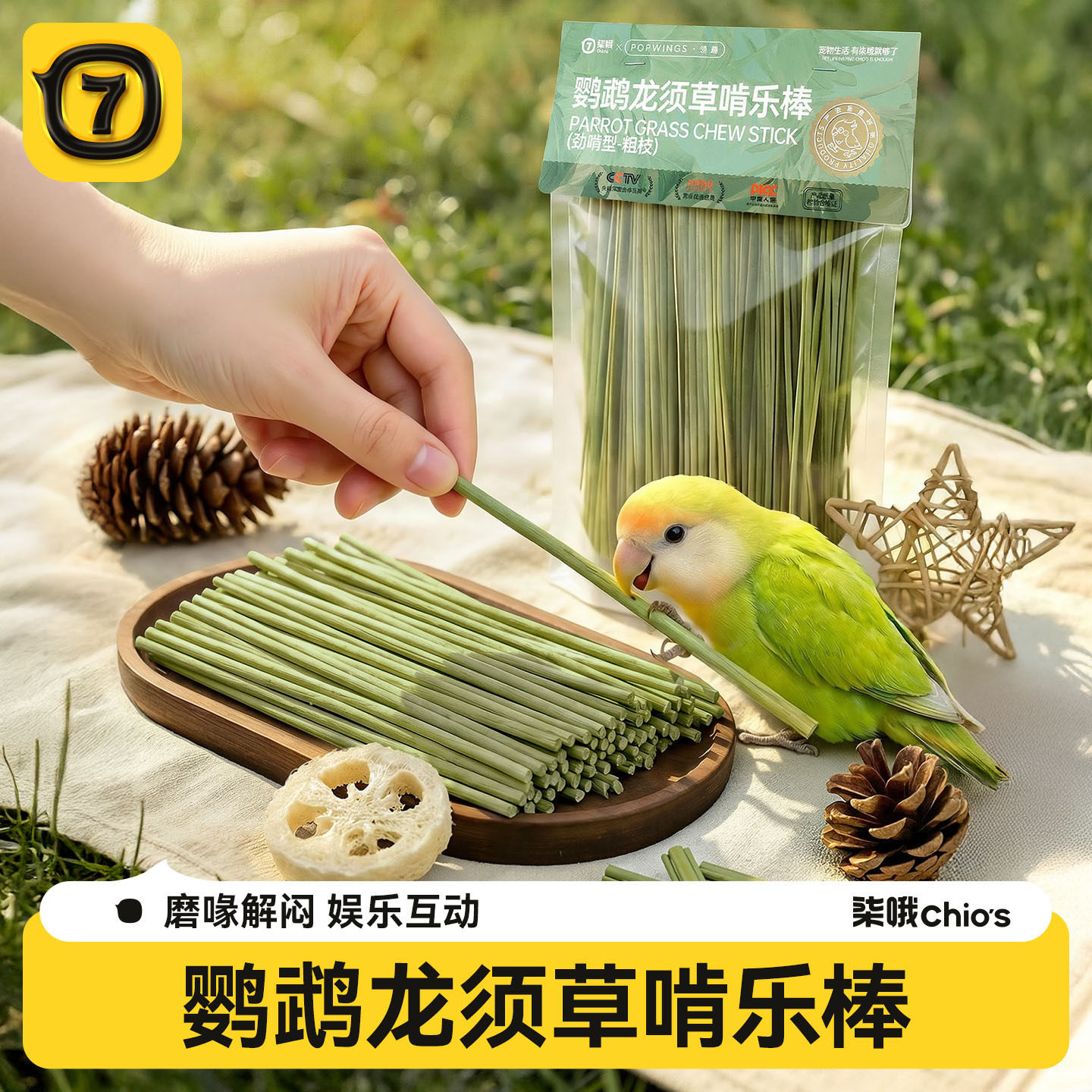 小太阳鹦鹉啃咬玩具解闷互动奖励小鸟用磨牙玄凤牡丹纯天然龙须草
