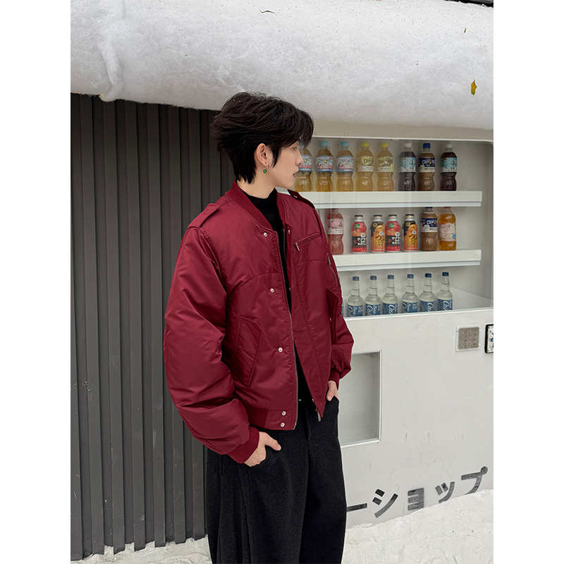 美式飞行服夹克复古可拆连帽