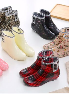 女短筒时尚雨靴加绒外穿胶鞋雨鞋