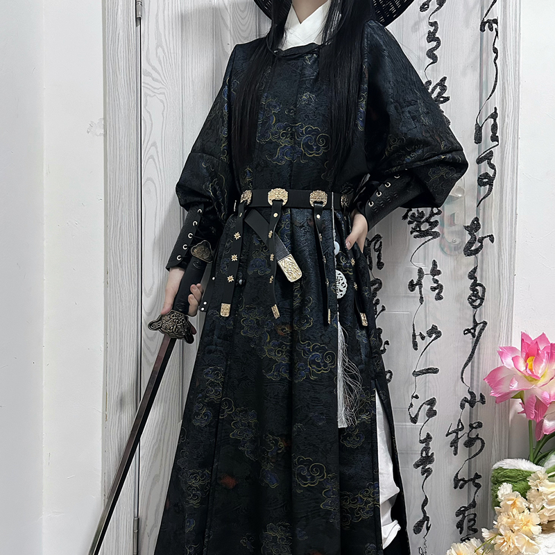 唐圆领袍秋冬男女款小个子也能穿