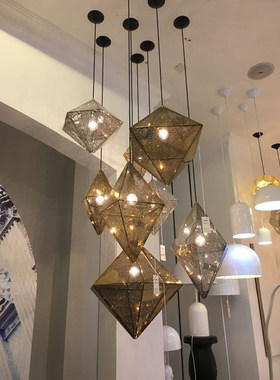 后现代意大利简约吊灯客厅展厅灯饰不锈钢高端餐厅服装店装饰灯具