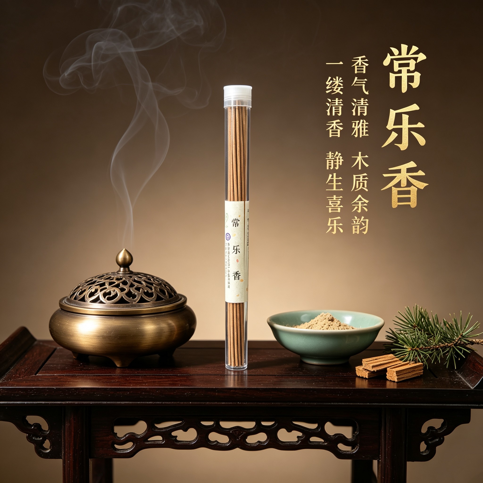 常乐香东方香竹签线香静心礼盒