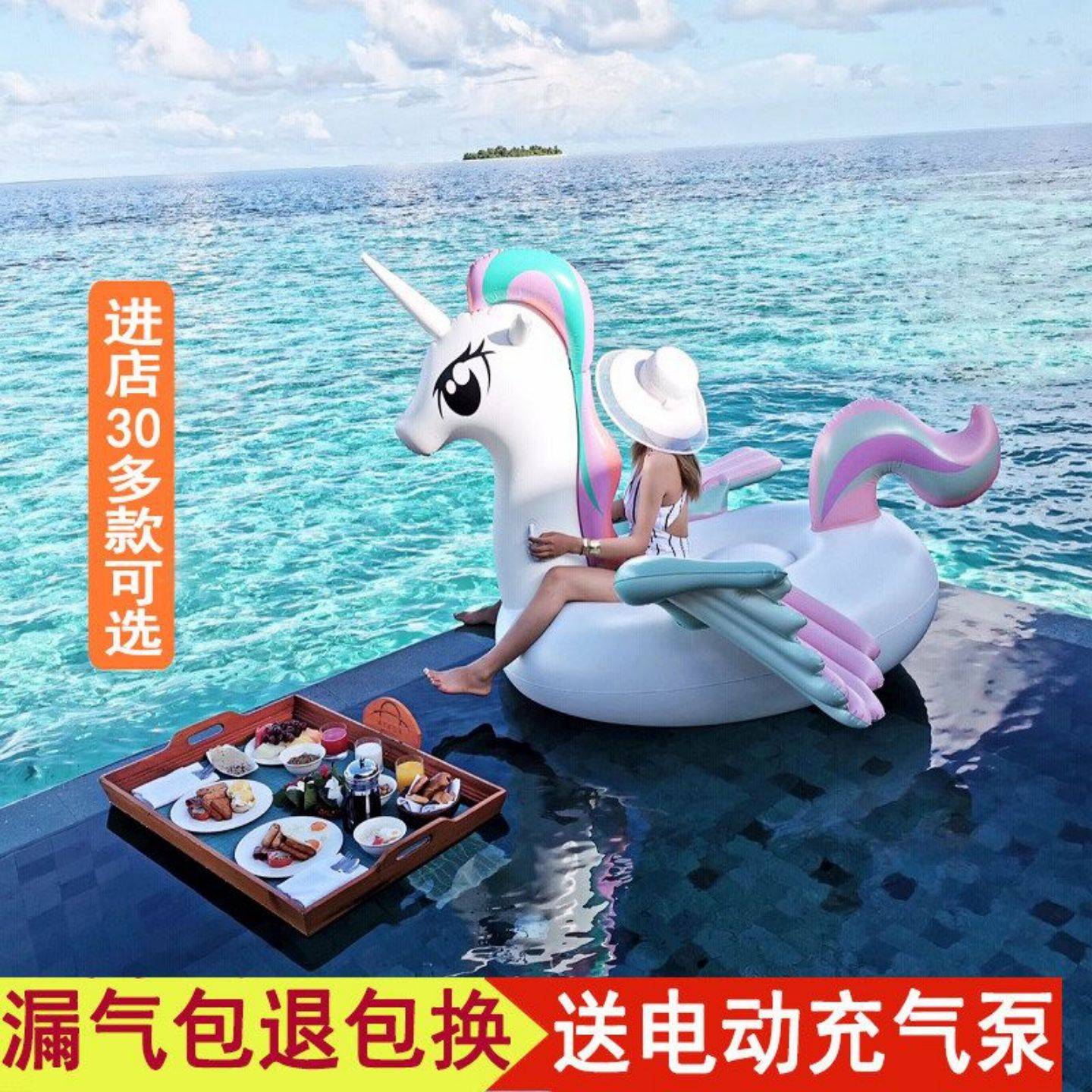 超大成人金天鹅充气坐骑漂浮