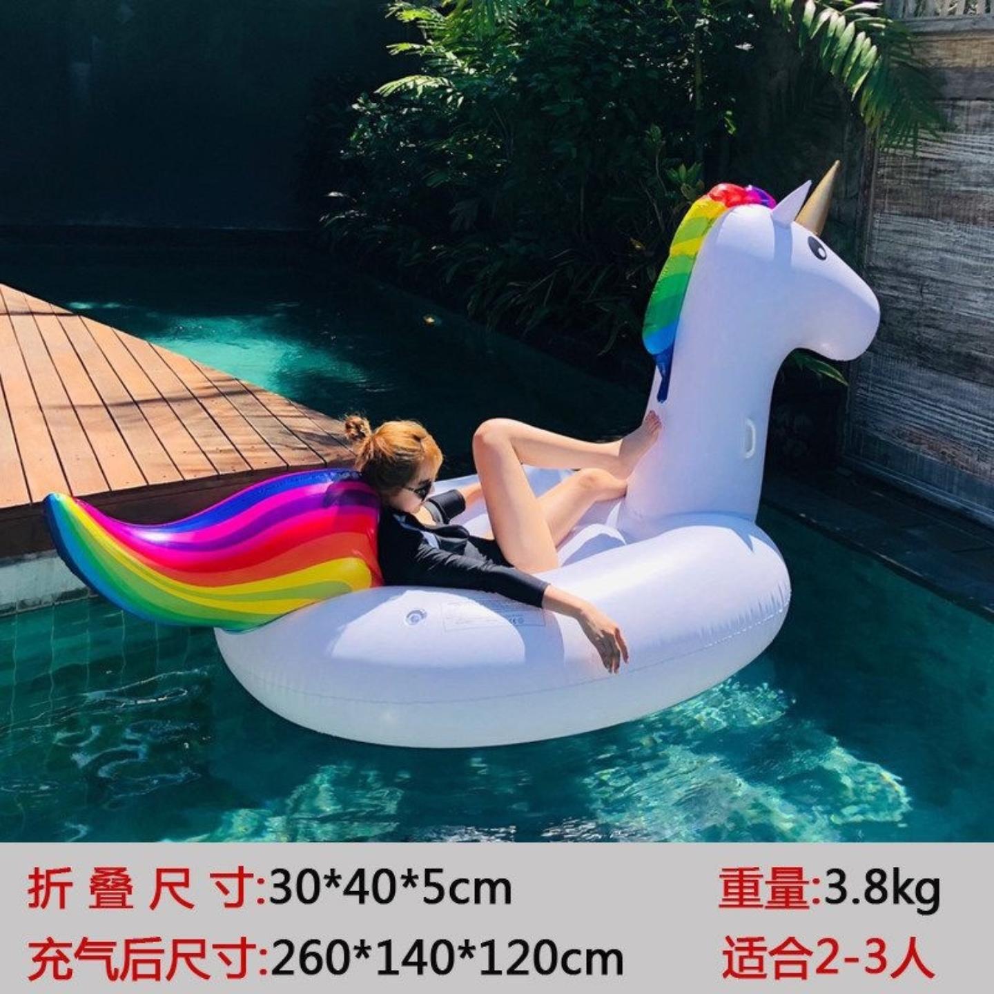 网红充气星星独角兽水上坐骑