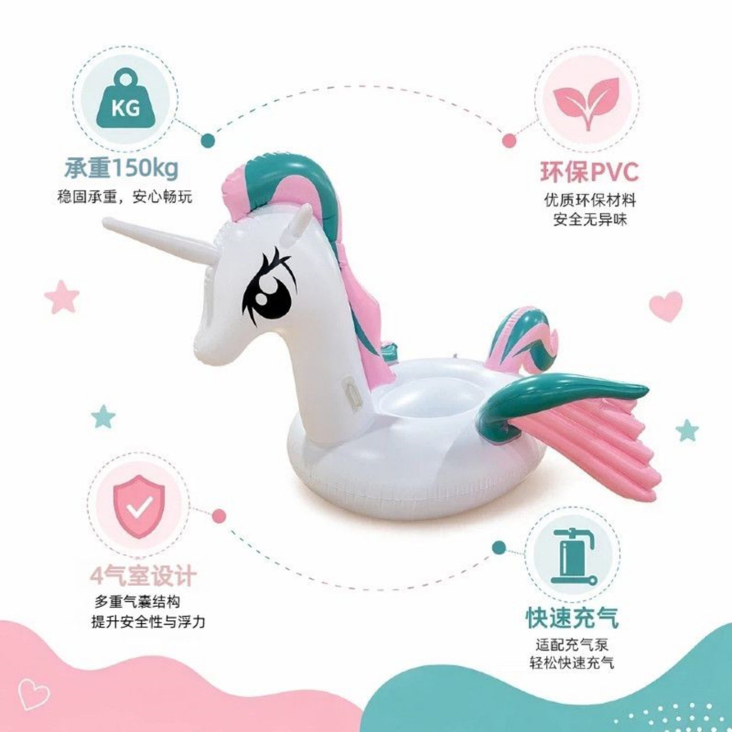 热销浮排原版成人超大水上充气