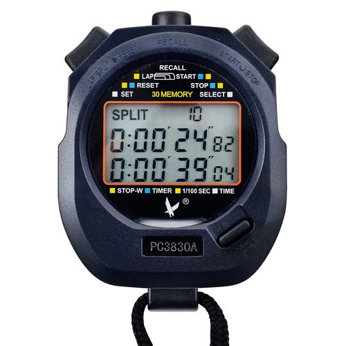 天福秒表PC3830A PC3860三排30道60道田径运动健身电子秒表计时器