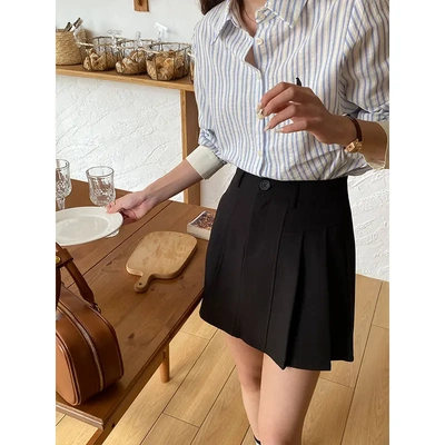 3th Morning 法式学院风 显瘦立裁百褶半身裙早秋新款ZY1556