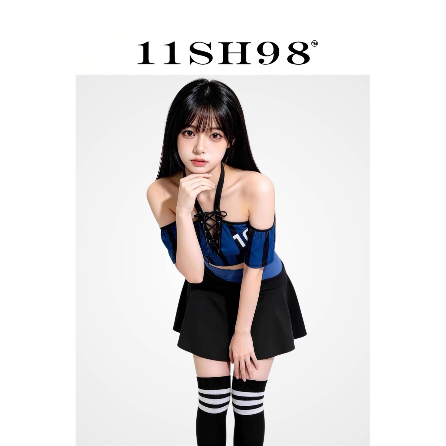 11SH98 性感一字肩cos睡裙