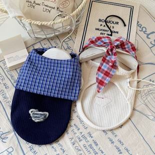 夏季 宠物翻领T恤狗狗衣服泰迪比熊博美小型犬猫咪约克夏贵宾 薄款