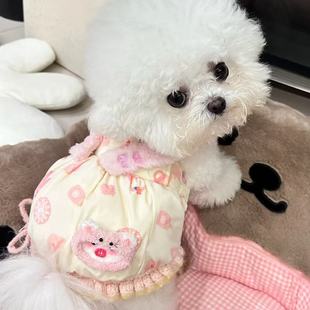 新款 可爱加绒加厚泰迪比熊狗狗猫咪保暖 宠物衣服秋冬新款