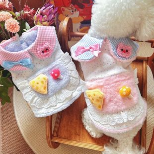 宠物童趣绒衣保暖秋冬季 泰迪比熊宠物猫咪小狗狗衣服冬天小型幼犬