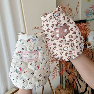 宠物冬季 狗狗衣服夹棉背心猫咪公主香风居家熊博美服泰迪比熊两脚