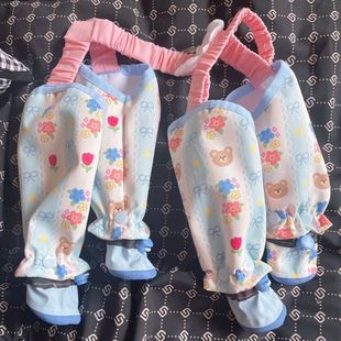 遛弯外出防尘四脚春夏狗狗防虫防脏轻薄裤 比小型衣服 腿护腿裤