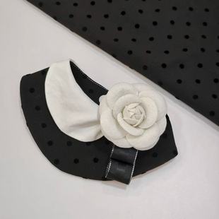 猫咪狗可爱围兜宠物蕾丝布艺口水巾手工编织拍照饰品围脖装 饰项圈