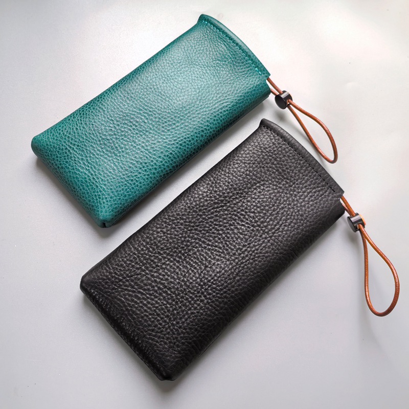 九华彩 苹果17promax手机保护套横插适用iphone15头层牛皮手机包简约男商务16pro手工制作全包防摔信封款真皮