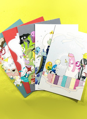 绮丽屋日本动漫周边探险活宝ADVENTURE TIME明信片卡片套装满包邮